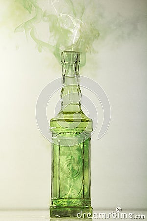 Green magic wizards potion Stock Photo