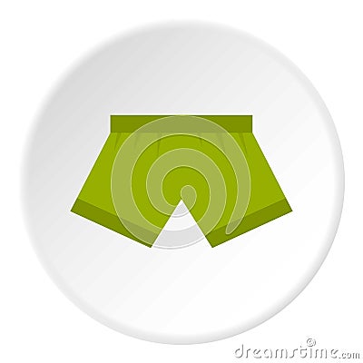 Green man boxer briefs icon circle Vector Illustration