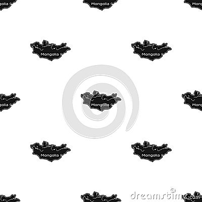 Green map of Mongolia.Mongolia on the world map.Mongolia single icon in black style vector symbol stock illustration. Vector Illustration