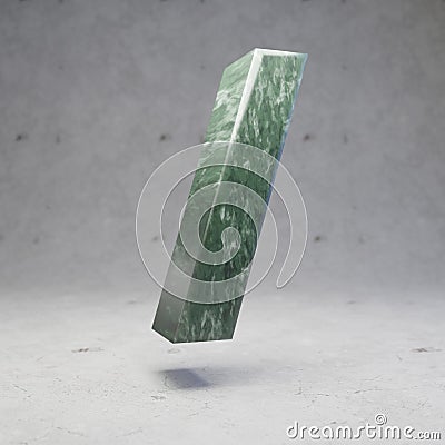 Green marble forward slash symbol on concrete background Stock Photo