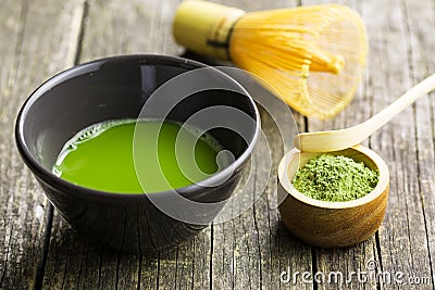 Green matcha tea. Stock Photo