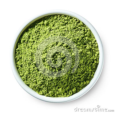 Green matcha tea powder Stock Photo