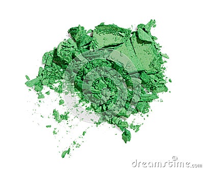 Green matte eyeshadow isolated on white background Stock Photo
