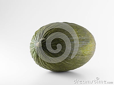 Green melon isolated on white background Stock Photo