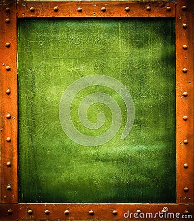 Green metal template Stock Photo