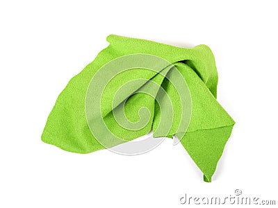 Green micro fibre cloth Stock Photo