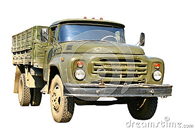 Green military truck Stock Photo