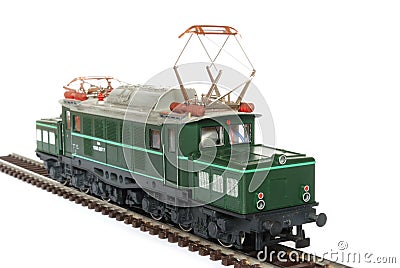 Green model railway Stock Photo