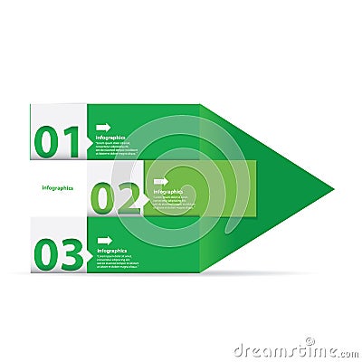 Green Modern flat design infographics Vector Illustration