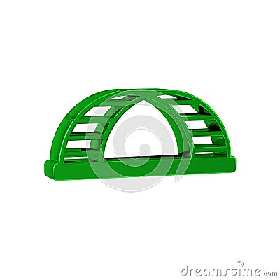 Green Monkey bar icon isolated on transparent background. Stock Photo