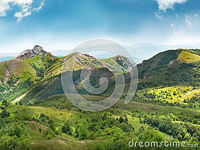 Green mountain Stock Photo