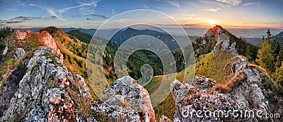 Green mountain nature landscape in Slovakia peak Ostra Stock Photo