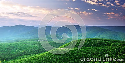 Green mountains hills Stock Photo