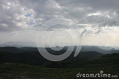 The green mountains of Ossetia Stock Photo