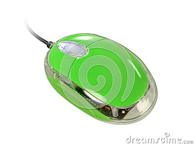 Green Mouse Stock Photo