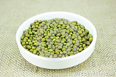 Green mung beans Stock Photo