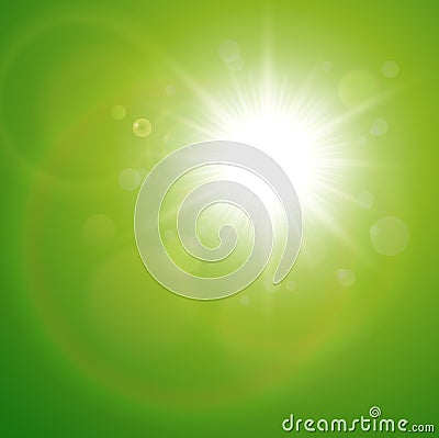 Green natural background Vector Illustration