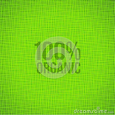 Green Natural Fabric Texture Background. Vector Illustration