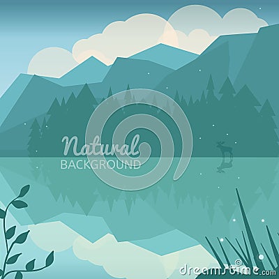 Green nature background Vector Illustration