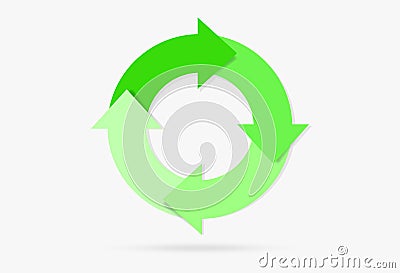 Green nature color life cycle infographic content marketing Stock Photo