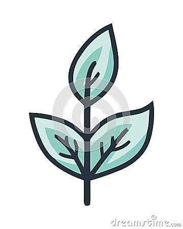 Green nature symbolizes growth icon Vector Illustration