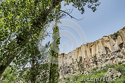 Green nature view from Ihlara valley. Editorial Stock Photo