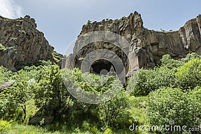 Green nature view from Ihlara valley. Editorial Stock Photo