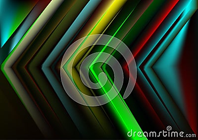 Green Neon Multicolor Background Vector Illustration Design Stock Photo