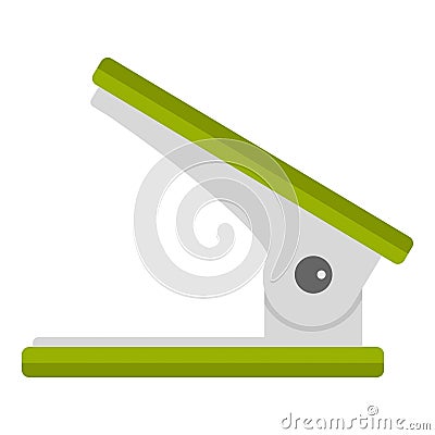 Green office hole punch icon Vector Illustration