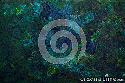 Green oil paint mixed. Abstract texture Stock Photo