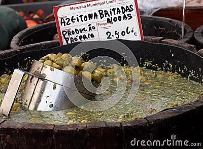 Green Olives For Sale In Loule Portugal Editorial Stock Photo