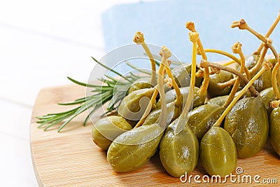 pickled caper berries Stock Photo