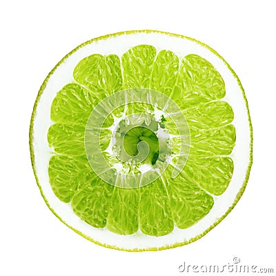 Green orange fruit isolated Stock Photo