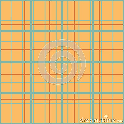 Green and orange grid pattern background Vector Illustration