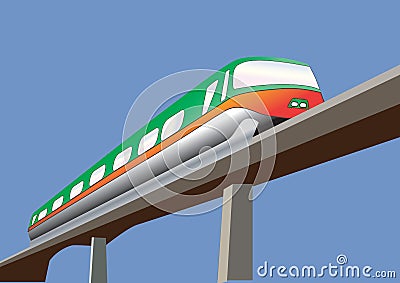Monorail Vector Illustration