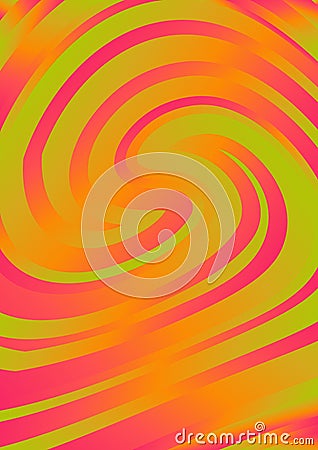 Green Orange and Pink Twirl Background Stock Photo