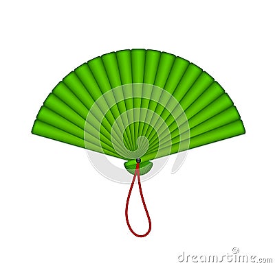 Green oriental fan Vector Illustration