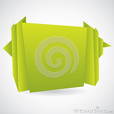 Green origami background Vector Illustration