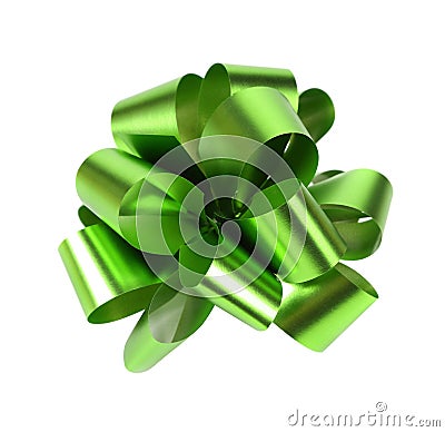 Green packaging band isolated on white Stock Photo