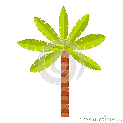 Green palm tree icon isolated Vector Illustration