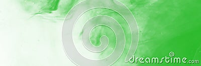 Green panoramic watercolor background. Different shades of green Stock Photo