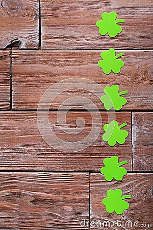Green paper clover leafs Stock Photo