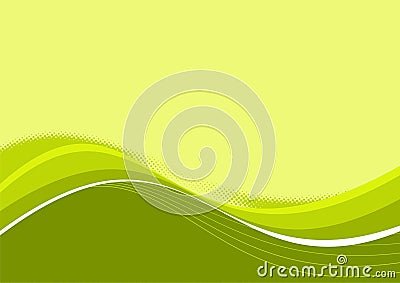 Green pastel curves Vector Illustration