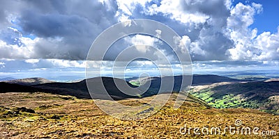 Shadows on the Longsleddale valley Stock Photo