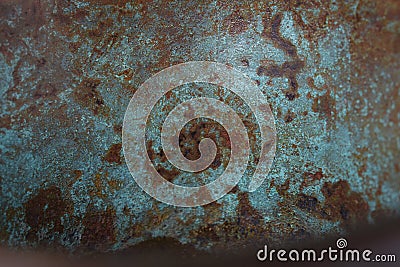 Green Patina metal texture background Stock Photo