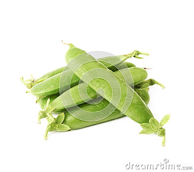 Green pea bean isolated Stock Photo