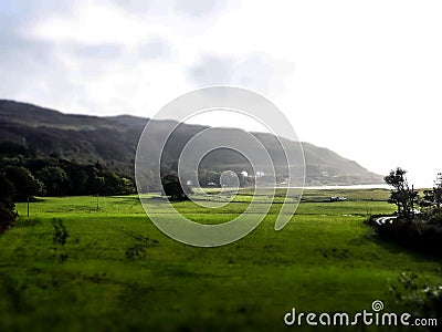 green peaceful place in Scotland Stock Photo