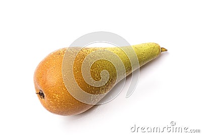 Green pear isolated on white background Stock Photo
