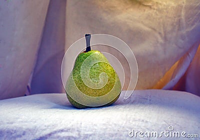 Green pear still life Stock Photo