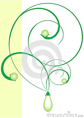 Green pearls Vector Illustration